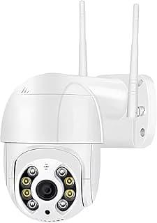 Câmera de Segurança Inteligente 2MP Full HD 1080p 360° IP WiFi Ethernet, Detecção e Rastreamento de Movimento Humano, Visão Noturna Colorida, Sensor de Presença, Gravação em Nuvem ou Local (BRANCO)
