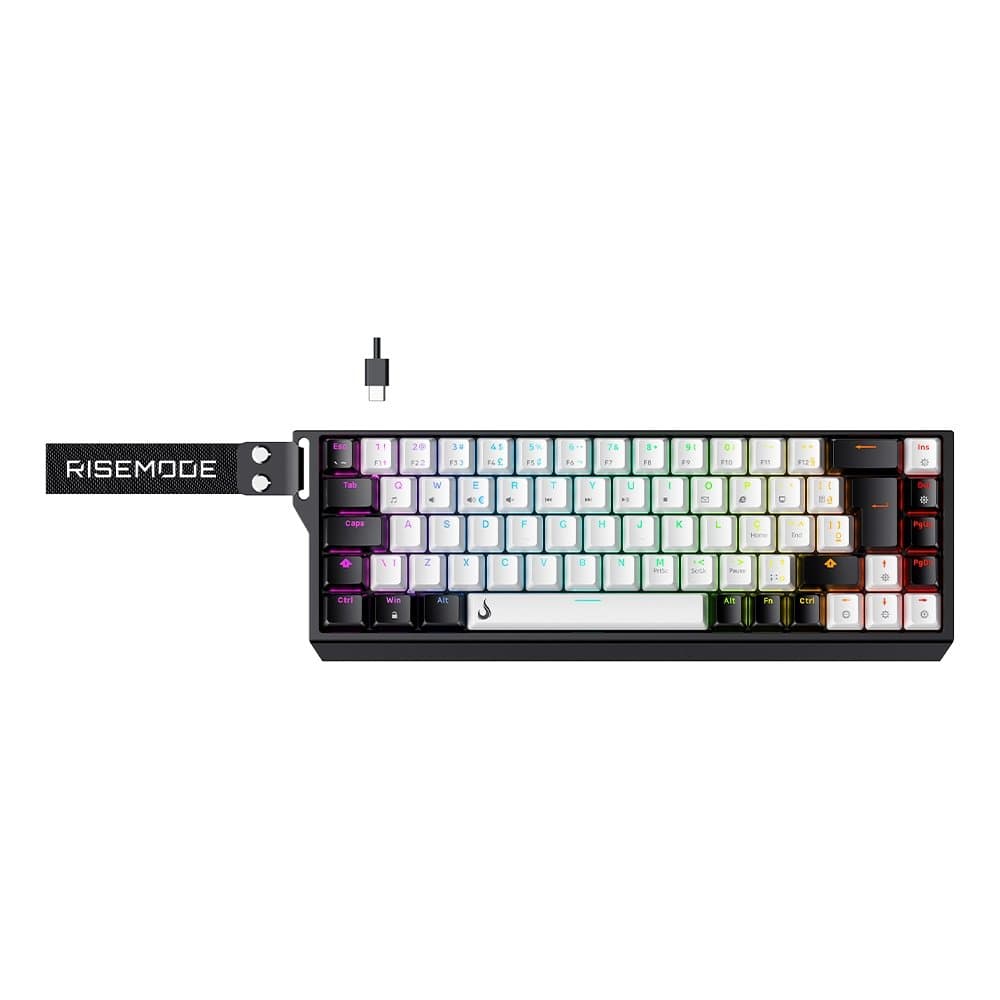 Teclado Magnético Gamer Rise Mode GM1 Pro, ARGB, Magnético OTK PRO, USB-C, Preto - RM-TCM-GM1M-PRO-B
