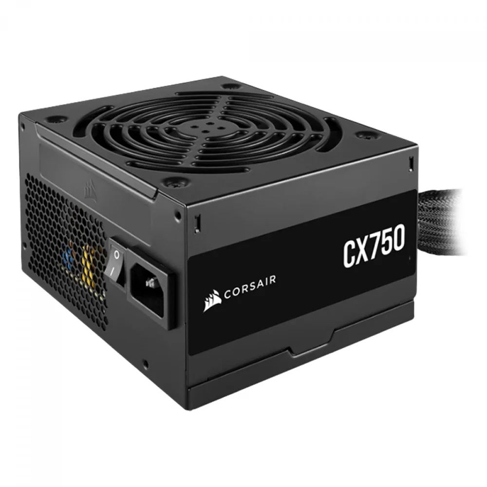 Fonte Corsair Cx750, 750W, 80 Plus Bronze, PFC Ativo, C/ Cabo De Força, ATX, Preto - Cp-9020279-Br